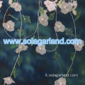 Rami di albero di corda di ghirlanda di fiori acrilici in rilievo